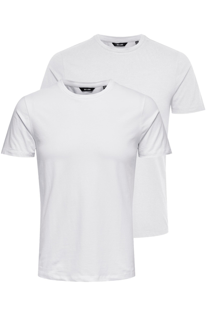 ONSBASIC SLIM O-NECK 2-PACK NOOS 22021181 White/2WHITE